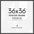 Americanflat 36x36 Poster Frame - Slim Molding - Black by Americanflat