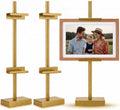 Wenqik 2 Pack Adjustable Tabletop Easel Stand Metal Picture Frame Stand Table Art Easels for Display Adjustable Picture Holder for Photo, Signs, Canvas(Gold,18 Inch) by Wenqik