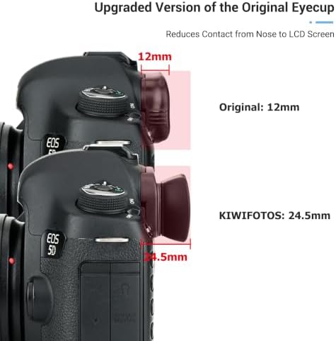 Kiwifotos Long Soft Viewfinder Eyecup Eyepiece for Canon 5D Mark IV III 7D - Image 2