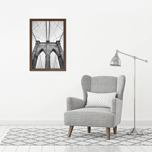 Americanflat 20x30 Poster Frame - Mahogany Engineered Wood with Polished Plexiglass - Wide Picture Frame for Vertical or Horizontal Wall Display - Epic Collection - Mahogany - Image 5