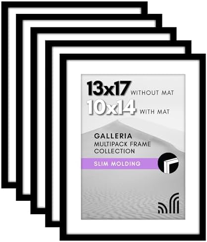 Americanflat 12x18 Poster Frame 5-Pack - Matted to 11x17 - Silver by Americanflat