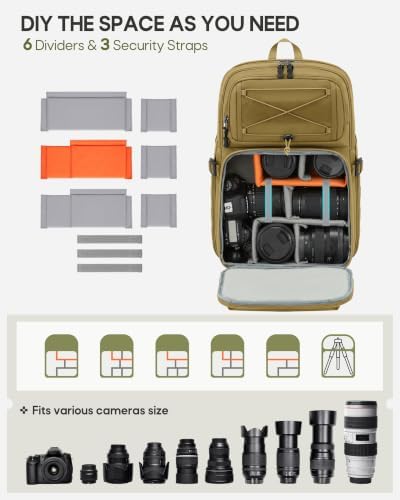 RAINSMORE Camera Backpack, DSLR/SLR/Mirrorless Tactical Camera Bag Cases - Image 6