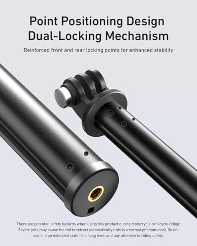 TELESIN 47" Extension Selfie Stick for Insta360 DJI GoPro - Image 5