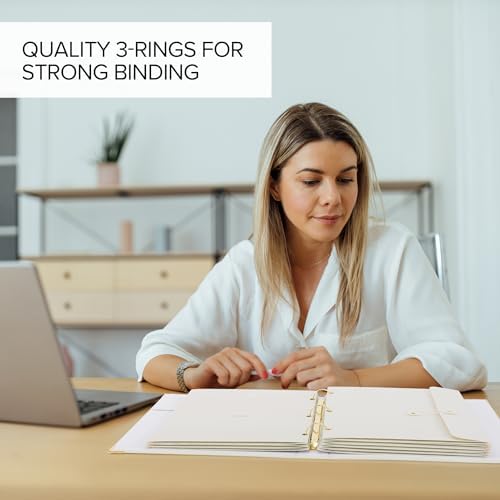 Important Document Organizer Set with Folders - Complete Linen Ring Binder - Image 6