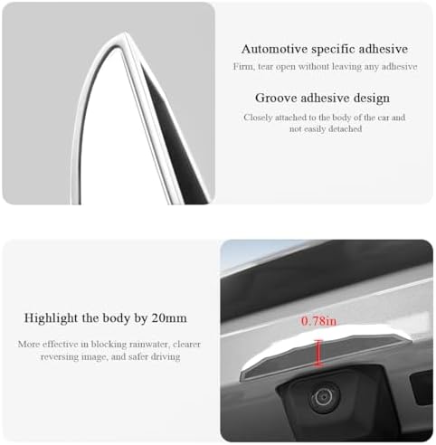 muekzru Universal Car reversing Camera rain Cover, car Thick Camera Protection Sticker, Silicone rain Sticker, Non-Destructive Adhesion (White) - Image 4