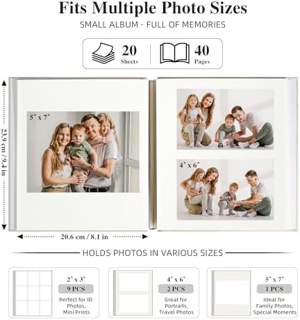 Linen Self Adhesive Photo Album 10x10 40 Pages Green - Image 3