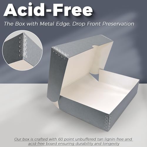 Lineco 9x12 Clamshell Archival Folio Storage Box, 3" Deep, Pack of 2 - Image 4