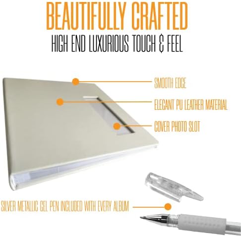 2x6 Strip Album, White Cover White Pages, 2 Gel Pens, 20pk - Image 2