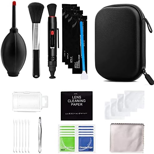 Professional Camera Cleaning Kit with Air Blower, Swabs, Pen, Cloth for Most Cameras, Mobile Phones, Laptops by Namolit