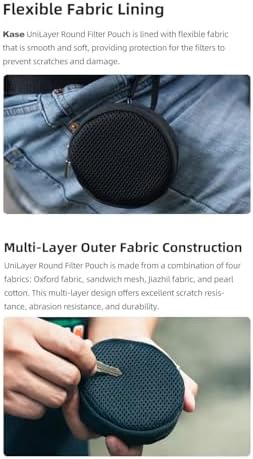 Kase Unilayer Filter Zipper Storage Pouch Holds up to 82mm - Image 2