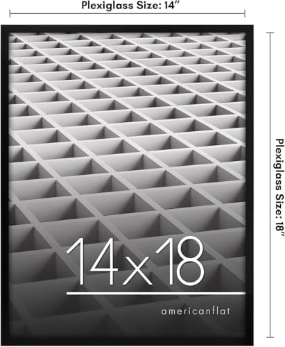 Americanflat 14x18 Poster Frame - Slim Molding - Black - Image 2