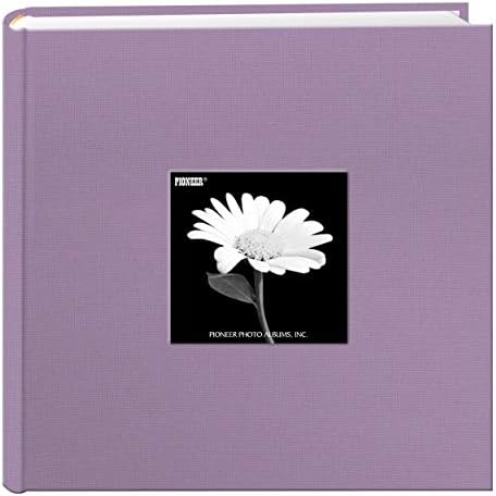 Fabric Frame Cover Photo Album 200 Pockets Hold 4x6 Photos, Misty Lilac by PioneerPhotoAlbums