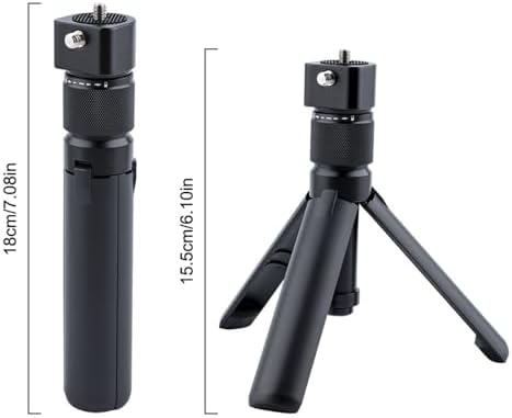 Bullet Time Handle Tripod Rotating Grip for Insta360 X5/X4/X3, DJI OSMO 360 2 Pocket 3, GoPro – 360° Rotating Grip, 1/4" Thread, 6 lbs Capacity, Compact Selfie Stick - Image 2