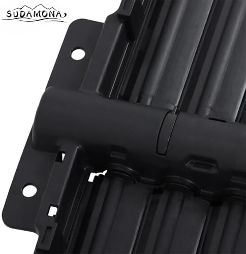 Front Radiator Active Grille Shutter Control Assembly w/Motor Fit For 2017 2018 2019 Chevrolet Silverado 1500/GMC Sierra 1500,Factory Style,Black - Image 7