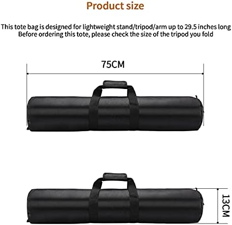 30" Tripod Carrying Case Padded Light Stand Bag (Black, 0.99lbs) - Image 5