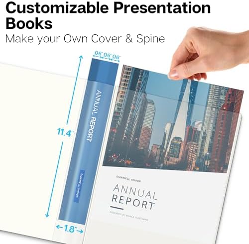 Dunwell Presentation Binder 24-Pocket, 8.5x11 Plastic Sleeves, Ivory - Image 2