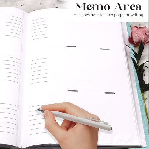 Holoary Photo Album 4x6 300 Photos, 300 Pockets 4”x6” Picture Album, Linen Fabric Cover Big Picture Book for Photos with Writing Area, 4x6 Photo Albums for Family Weddings Travel Memories(Green) - Image 6