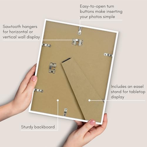 Americanflat 9x12 Picture Frame - Slim Molding - White - Image 6