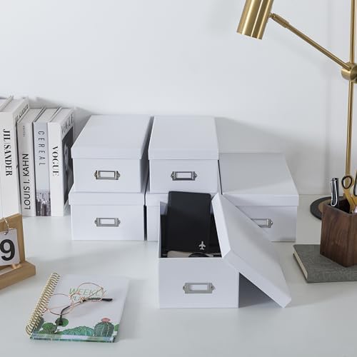 Soul & Lane - White Photo Storage Boxes with Lids, Set of 6 in 2 Sizes - Image 5