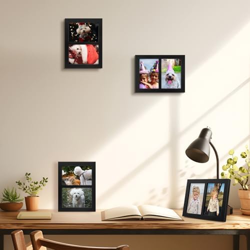 Golden State Art, 4x6 Double Picture Frame, Display Two 4x6 Photos (Black) - Image 2