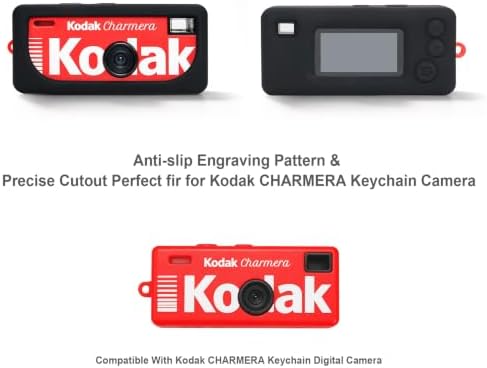 BOVKE Soft Silicone Case for KODAK CHARMERA Keychain Digital Camera, Black - Image 2