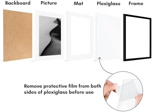Americanflat 16x20 Poster Frame 2-Pack - Matted to 12x16 - Black - Image 4