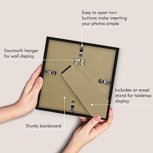 Americanflat 7x7 Picture Frame - Slim Molding - Black - Image 5