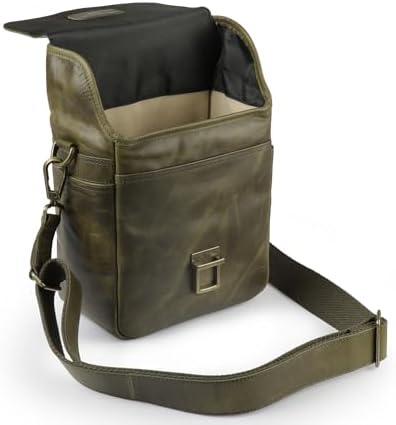 MegaGear Genuine Leather Camera Messenger Bag Mirrorless Portable electronic device cover - Image 4