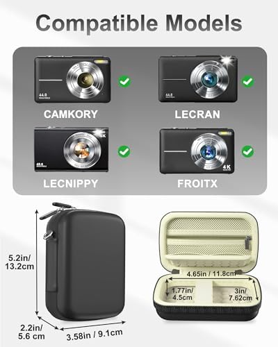 ProCase Digital Camera Case for KODAK Pixpro, Compact Travel Bag -Black - Image 2