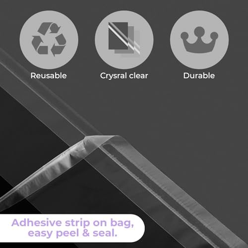 Frametory, 25 Pack 18 3/8" x 24 1/8" Acid-Free Clear Plastic Bags - Image 3