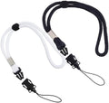2 Pack Camera & Cell Phone Wrist Strap (Lanyard Style) Adjustable with Quick-Release. (Black & White Set) by DigitalNc