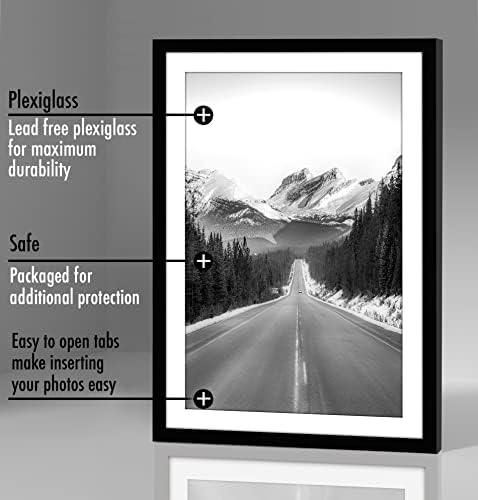 Americanflat 13x19 Poster Frame 5-Pack - Matted to 11x17 - Black - Image 6
