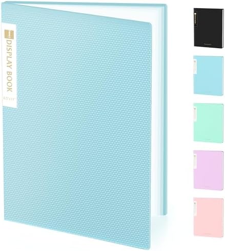 Sooez Binder with Plastic Sleeves 30-Pocket, Displays 60 Pages, 8.5"x11" by Sooez