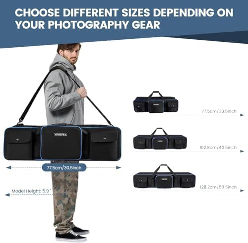 YOREPEK 30.5" Heavy Tripod Carrying Case Bag with 2 Padding Protective Pads - Image 4