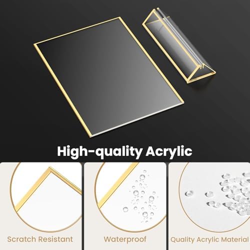 Acrylic Sign Holder 8.5X11 Double-Sided Gold Frames -12 Pcs - Image 5