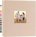 potricher Photo Album 4x6 Pictures, 1000 Pockets, Linen Cover, Beige by potricher