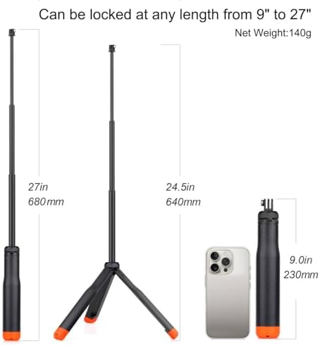 Floating Selfie Stick for GoPro Hero 13 12 11 10 9 8 Max Mission - Image 3