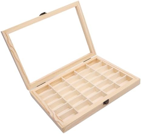 35mm Film Case, 30 Slots Solid Wood Storage Box Minimalistic Design for 135 Camera Film Cassettes with Latch Mechanism, for Organized Display - Image 7