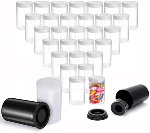 80pcs Plastic Empty Film Canister Camera Reel Storage Case for 35mm Accessories Art for Film,Keys,Art Beads Storage(Black) - Image 2