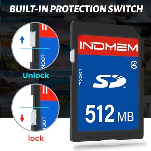 512MB SD Card (5 Pack), SD Flash Memory Cards UHS-I U1 Class 4 High-Speed Full HD Video Compatible with Digital Point-and-Shoot Cameras, HD Camcorders, DSLR and PC - Image 7