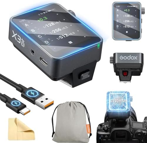 Godox X3PRO-O X3PRO O Wireless Flash Trigger for Olympus TTL 2.4GHz HSS Built-in Blueetooth App Control LCD Touchscreen TCM Function Camera Remote Trigger for Olympus by GODOX