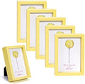 Small Picture Frame 2x3 6 Pack, Magnetic Photo Frames for Fridge and Tabletop Desk Decor, Cute Wallet Size Colored Picture Frames for School Locker, Family Baby Photo, Yellow by Unknown