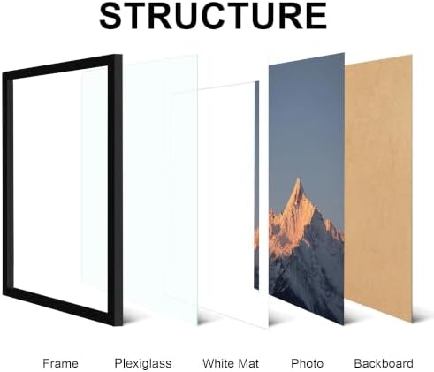 18x24 Wood Picture Frame Set of 4, Wall Mount for Home Decor, Black - Image 5