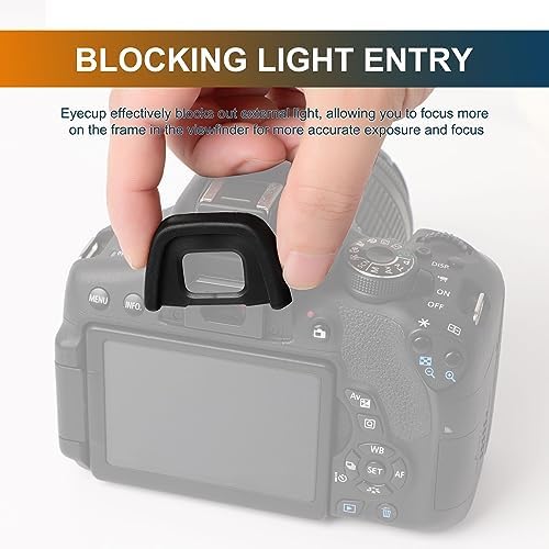 uxcell Camera Eyecup Eyepiece, 5 Pcs Cameras Rubber Eye Cup Viewfinder Protector DK-23 for Nikon D300S D300 D500 D7100 DSLR SLR, Black - Image 3