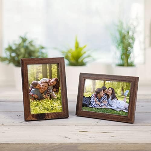 Giftgarden 4x6 Picture Frame Brown Set of 12, Multi Rustic Walnut Wood-Color 4 by 6 Photo Frames Bulk for Wall or Tabletop Display - Image 4