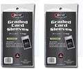 BCW Resealable Graded Card Sleeves, 3 3/4 x 5 1/2, 1-Inch Flap, 200 Count by BCW