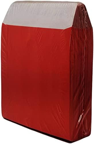 BestDuplicator Red Cd/DVD Paper Media Sleeves Envelopes with Flap and Clear Window (100 Sleeves) - Image 2