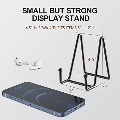 3 Pack 4.5 Inch Plate Stands for Display Metal Picture Stand Plate Holder - Image 6