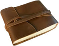 Leather Photo Album - Full Grain Vintage Picture Scrapbook, Medium by RusticTown