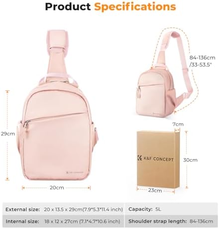 K&F CONCEPT Camera Sling Bag, Compact Crossbody Bag for DSLR Mirrorless - Image 6